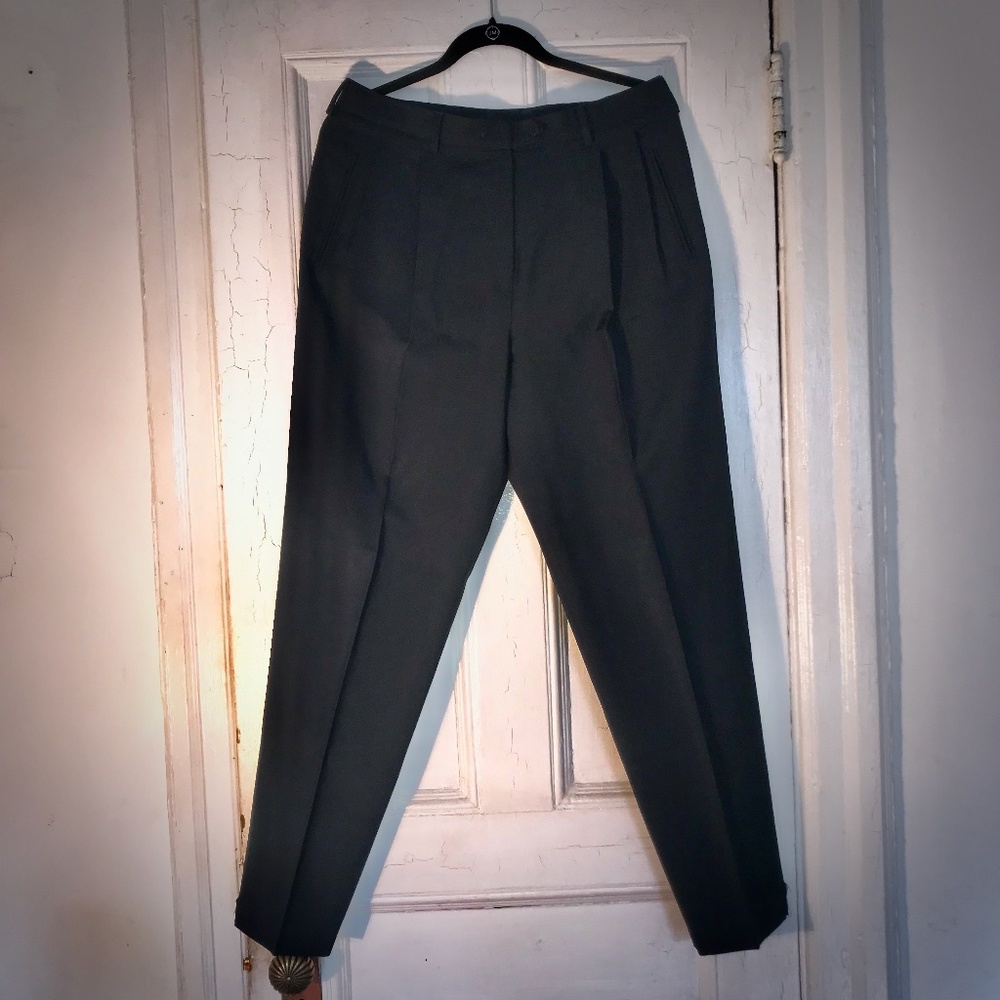 Incotex pleated wool trousers navy blue